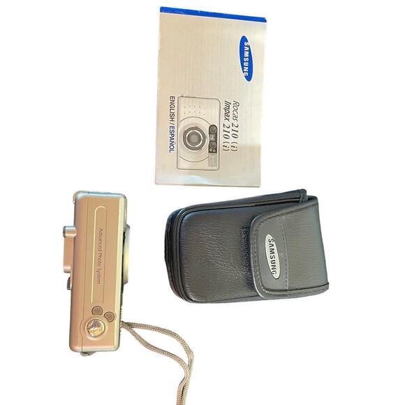 SAMSUNG Impax 210i Point & Shoot Compact APS Film Camera w/ Case & manual - Picture 3 of 3